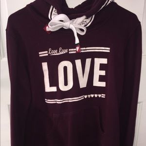 Thick Love Purple hoodie with pockets